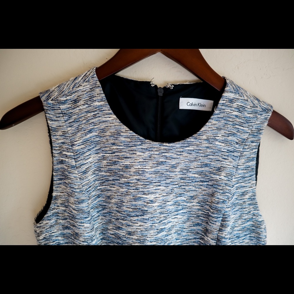 CALVIN KLEIN CLASSIC SLEEVELESS BLUE DRESS. 10P